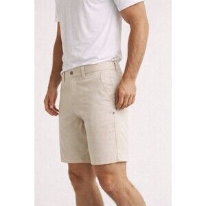 Bylt Kinetic Performance Shorts Size 32x7 Khaki Golf Athletic Athleisure